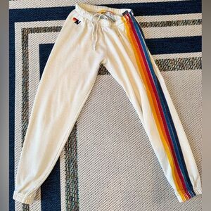 Aviator Nation Unisex Vintage White Sweatpants